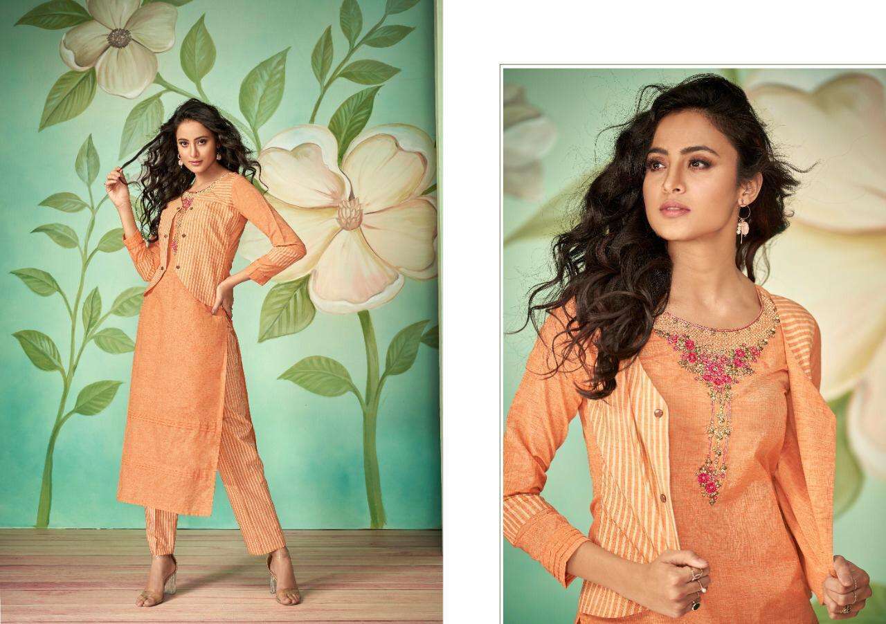 SABHA BY VAMIKA 8001 TO 8008 SERIES BEAUTIFUL COLORFUL STYLISH FANCY CASUAL WEAR & ETHNIC WEAR & READY TO WEAR COTTON SILK WITH COTTON INNER KURTIS AT WHOLESALE PRICE