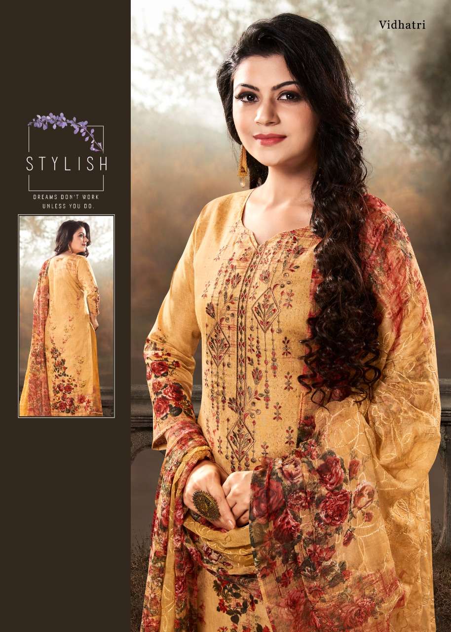 TABASSUM BY VIDHATRI 14301 TO 14308 SERIES BEAUTIFUL SUITS STYLISH FANCY COLORFUL CASUAL WEAR & ETHNIC WEAR LAWN COTTON EMBROIDERED DRESSES AT WHOLESALE PRICE