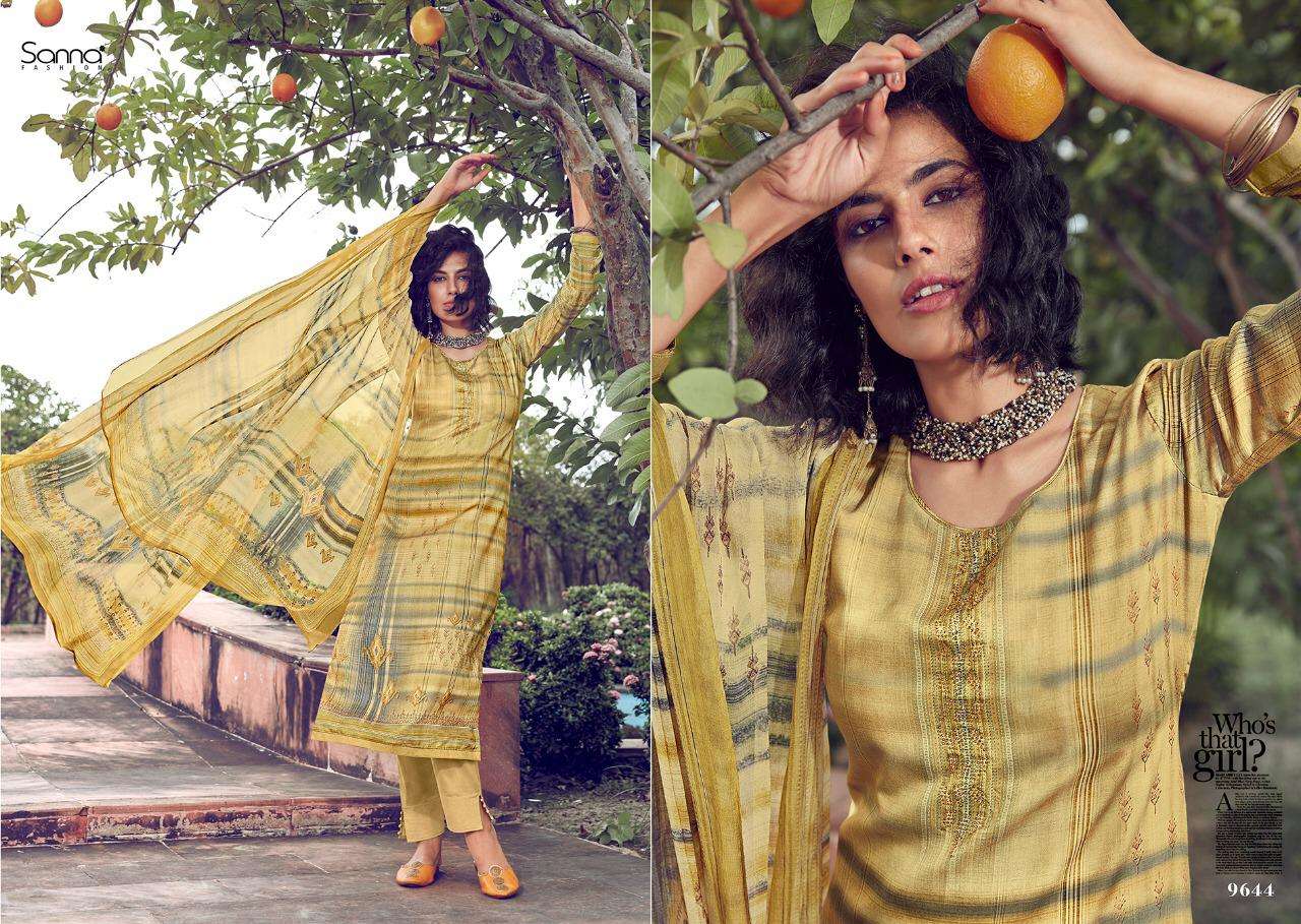 LAVENDER BY SANNA FASHION 9641 TO 9648 SERIES BEAUTIFUL SUITS STYLISH FANCY COLORFUL CASUAL WEAR & ETHNIC WEAR PURE AZ COTTON JAM SILK DRESSES AT WHOLESALE PRICE