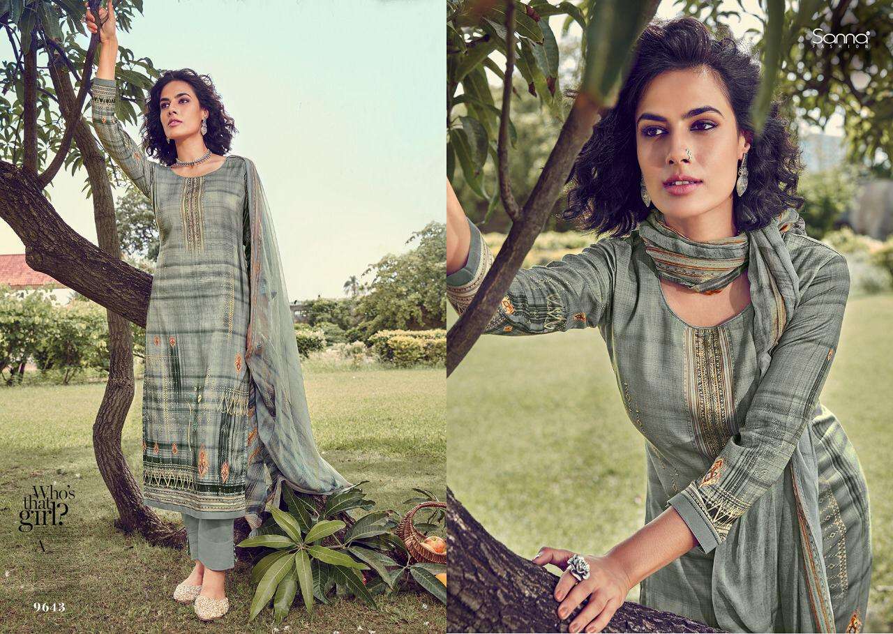 LAVENDER BY SANNA FASHION 9641 TO 9648 SERIES BEAUTIFUL SUITS STYLISH FANCY COLORFUL CASUAL WEAR & ETHNIC WEAR PURE AZ COTTON JAM SILK DRESSES AT WHOLESALE PRICE