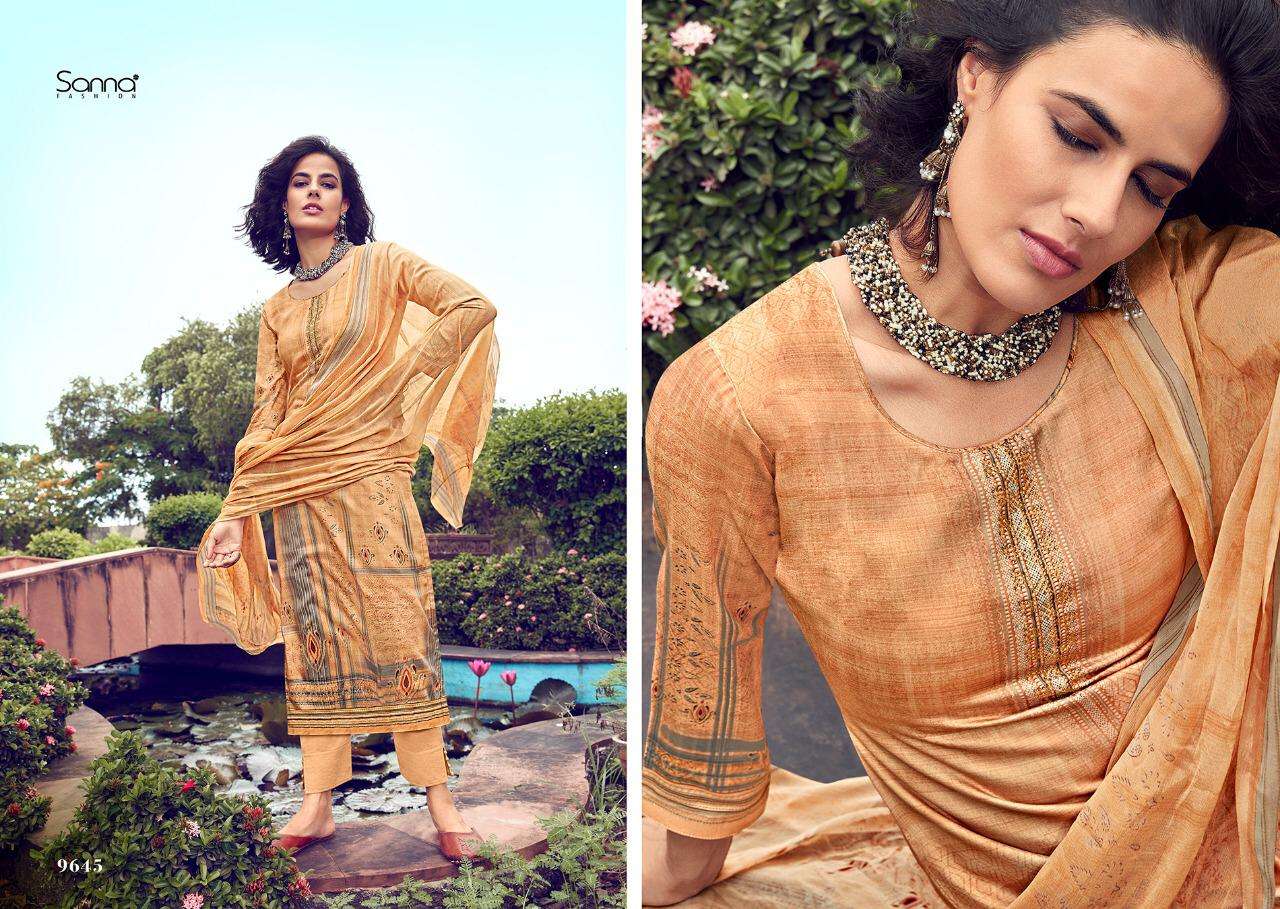 LAVENDER BY SANNA FASHION 9641 TO 9648 SERIES BEAUTIFUL SUITS STYLISH FANCY COLORFUL CASUAL WEAR & ETHNIC WEAR PURE AZ COTTON JAM SILK DRESSES AT WHOLESALE PRICE