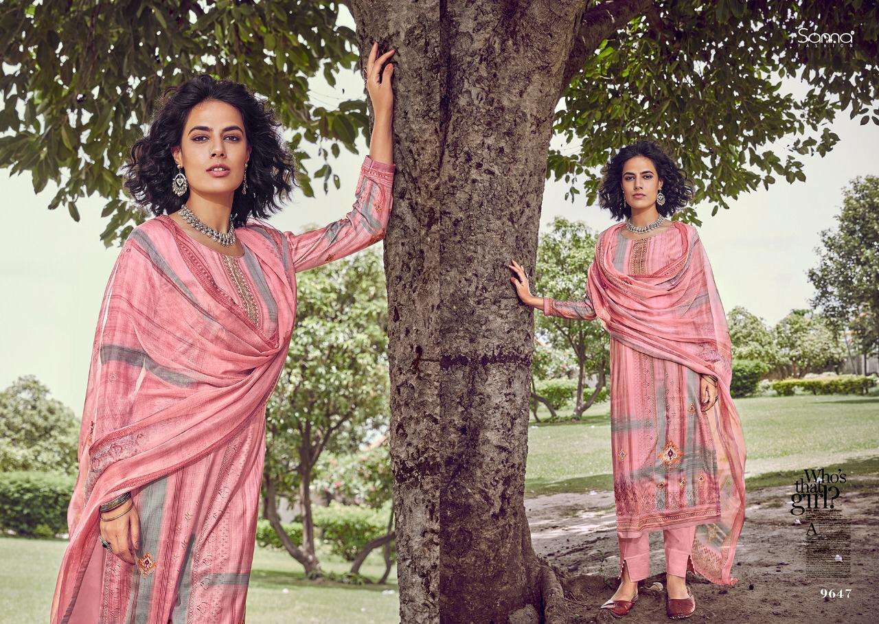 LAVENDER BY SANNA FASHION 9641 TO 9648 SERIES BEAUTIFUL SUITS STYLISH FANCY COLORFUL CASUAL WEAR & ETHNIC WEAR PURE AZ COTTON JAM SILK DRESSES AT WHOLESALE PRICE