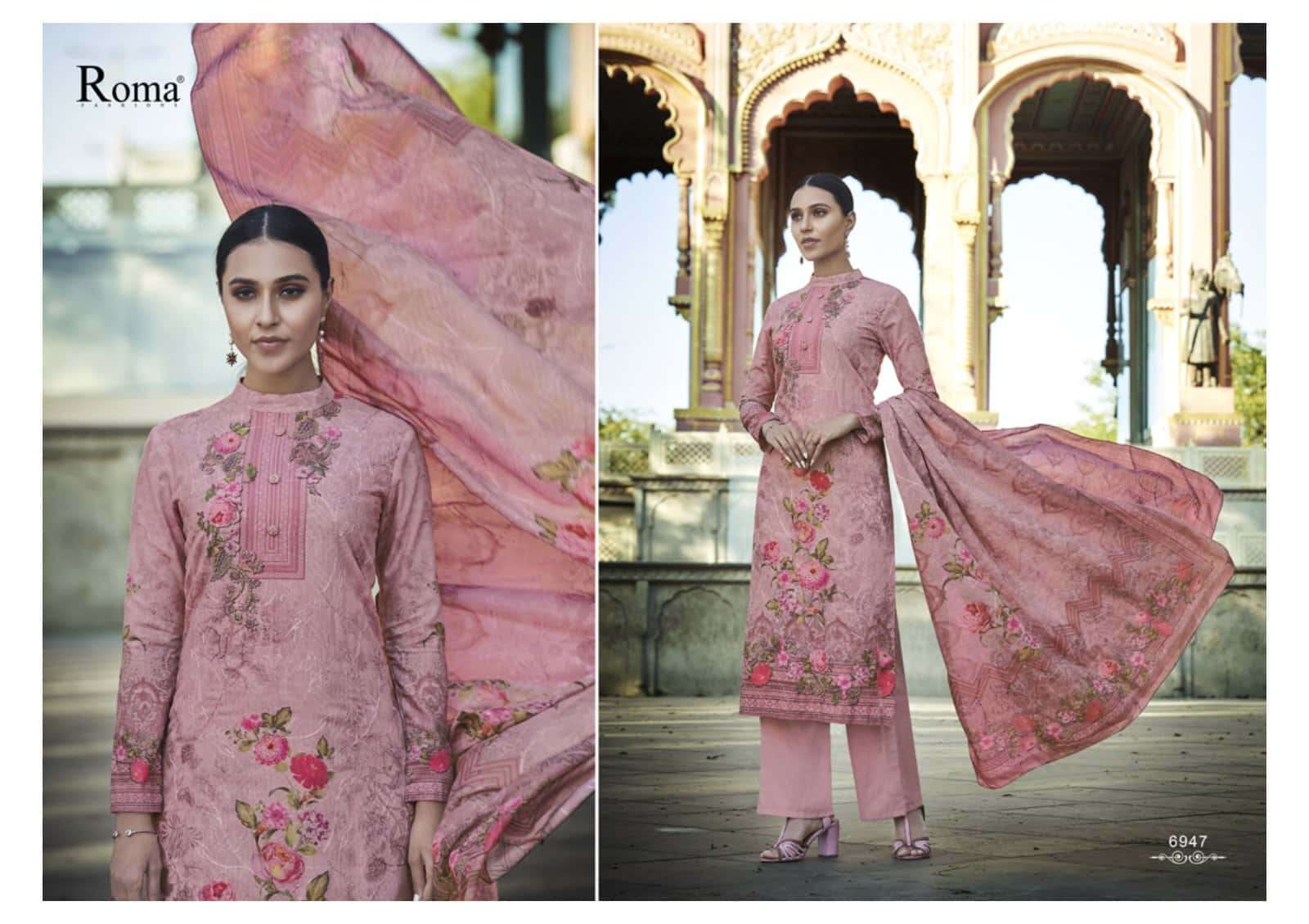 CORAL BY ROMA FASHION 6944 TO 6952 SERIES BEAUTIFUL SUITS STYLISH FANCY COLORFUL CASUAL WEAR & ETHNIC WEAR COTTON DIGITAL PRINTED WITH EMBROIDERY DRESSES AT WHOLESALE PRICE