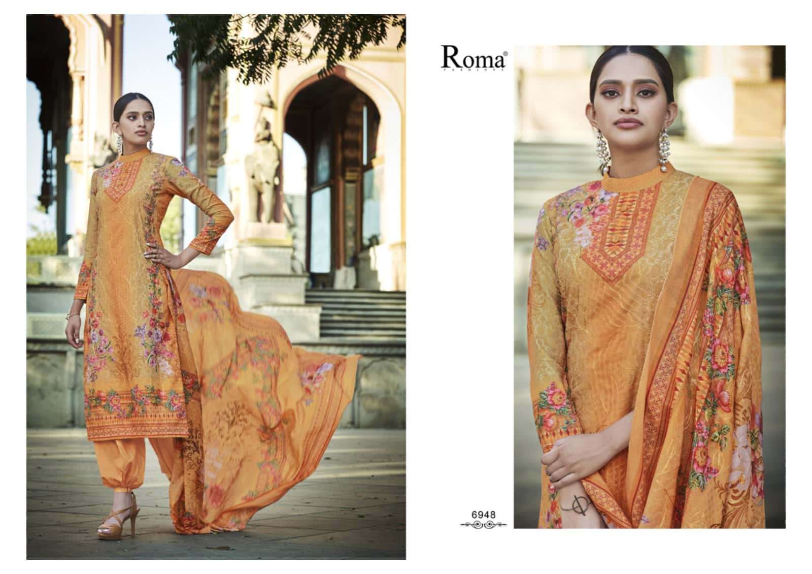 CORAL BY ROMA FASHION 6944 TO 6952 SERIES BEAUTIFUL SUITS STYLISH FANCY COLORFUL CASUAL WEAR & ETHNIC WEAR COTTON DIGITAL PRINTED WITH EMBROIDERY DRESSES AT WHOLESALE PRICE