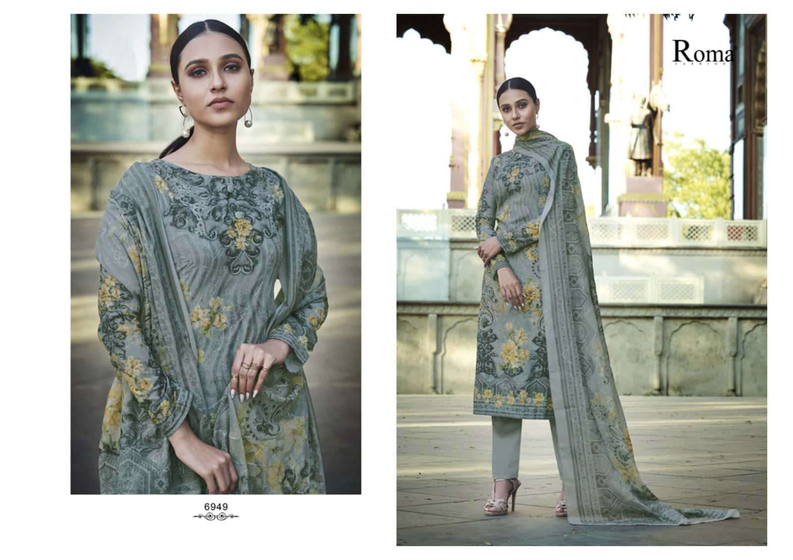 CORAL BY ROMA FASHION 6944 TO 6952 SERIES BEAUTIFUL SUITS STYLISH FANCY COLORFUL CASUAL WEAR & ETHNIC WEAR COTTON DIGITAL PRINTED WITH EMBROIDERY DRESSES AT WHOLESALE PRICE