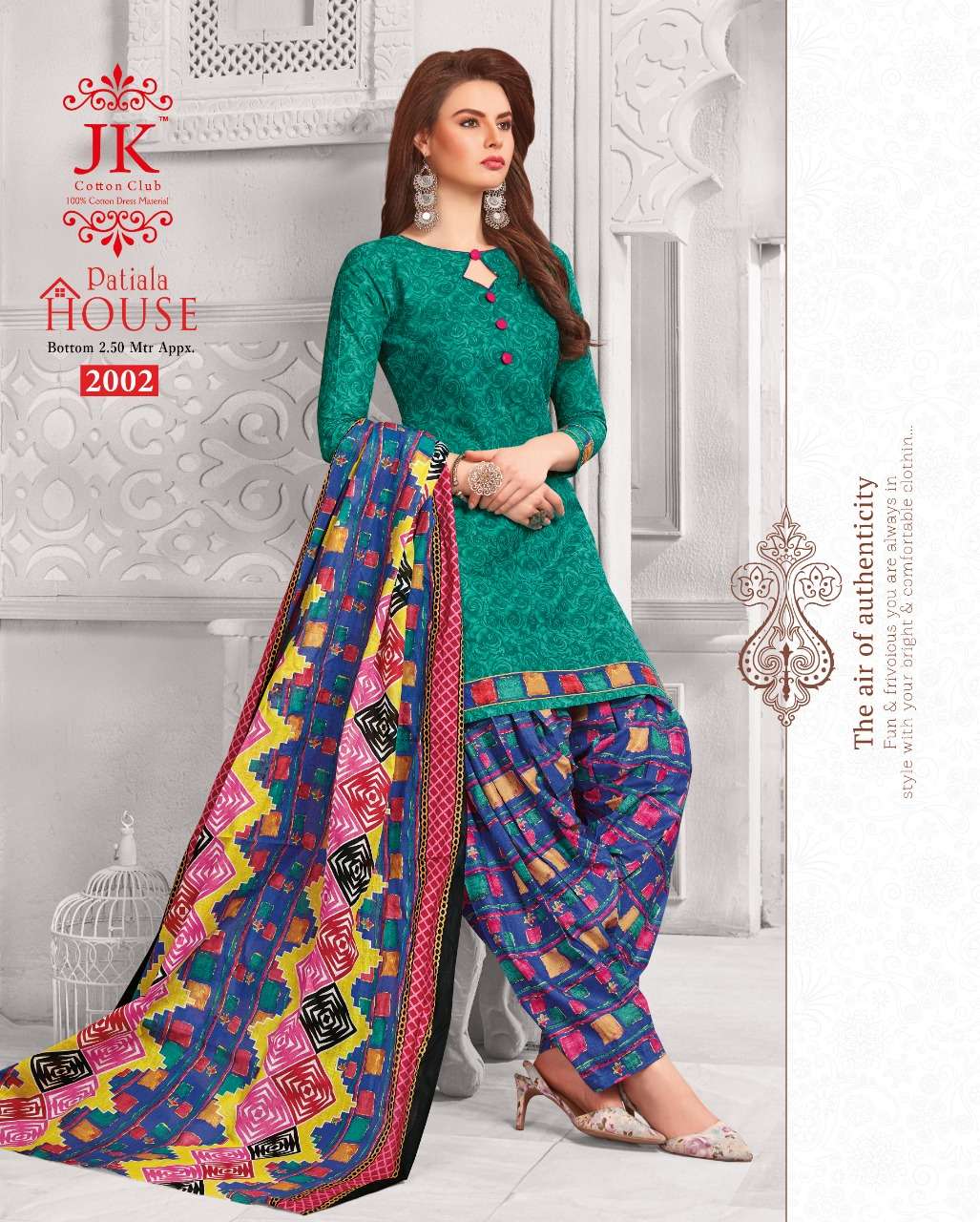 PATIYALA HOUSE VOL-2 BY JK COTTON CLUB 2001 TO 2010 SERIES BEAUTIFUL COLORFUL STYLISH PRETTY PARTY WEAR CASUAL WEAR OCCASIONAL WEAR COTTON PRINTED DRESSES AT WHOLESALE PRICE