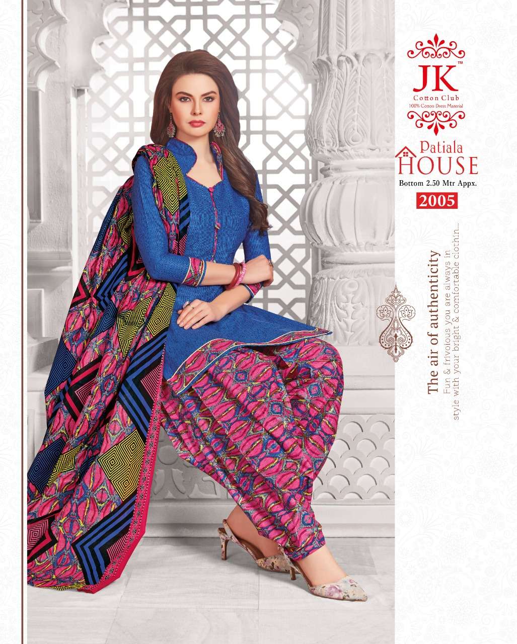 PATIYALA HOUSE VOL-2 BY JK COTTON CLUB 2001 TO 2010 SERIES BEAUTIFUL COLORFUL STYLISH PRETTY PARTY WEAR CASUAL WEAR OCCASIONAL WEAR COTTON PRINTED DRESSES AT WHOLESALE PRICE