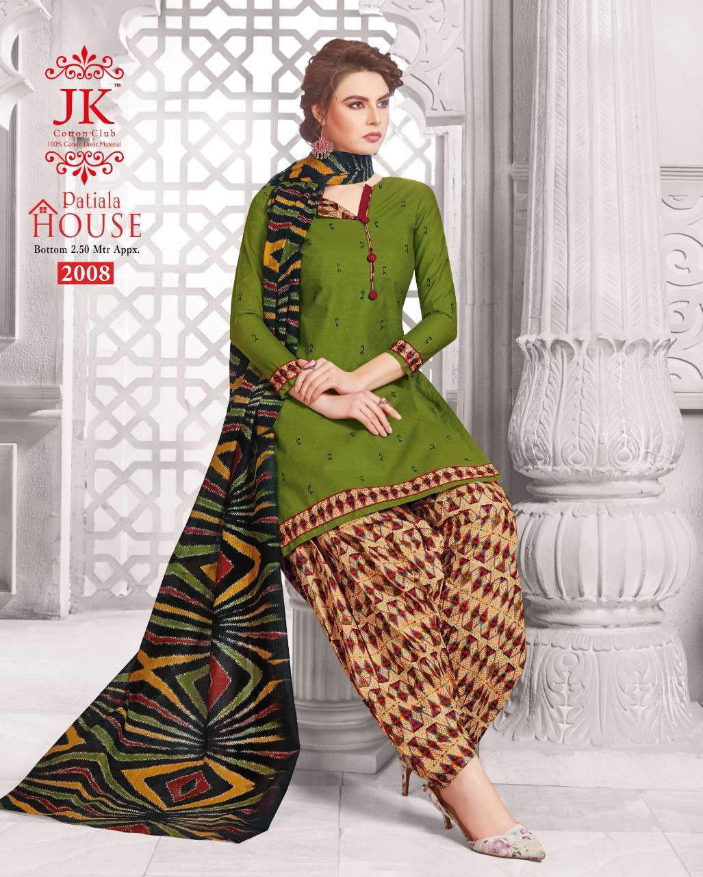 PATIYALA HOUSE VOL-2 BY JK COTTON CLUB 2001 TO 2010 SERIES BEAUTIFUL COLORFUL STYLISH PRETTY PARTY WEAR CASUAL WEAR OCCASIONAL WEAR COTTON PRINTED DRESSES AT WHOLESALE PRICE