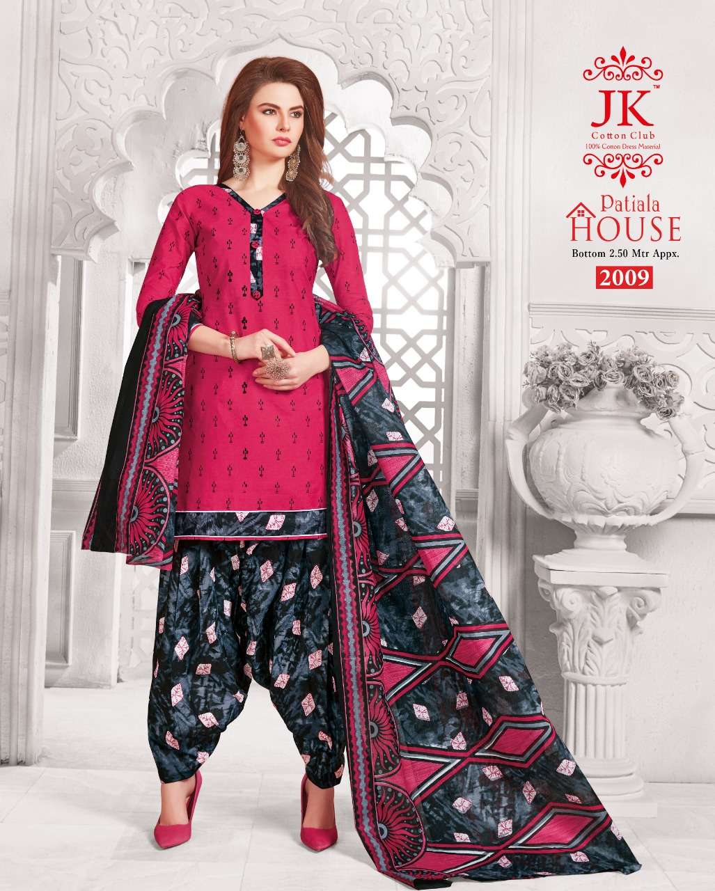 PATIYALA HOUSE VOL-2 BY JK COTTON CLUB 2001 TO 2010 SERIES BEAUTIFUL COLORFUL STYLISH PRETTY PARTY WEAR CASUAL WEAR OCCASIONAL WEAR COTTON PRINTED DRESSES AT WHOLESALE PRICE