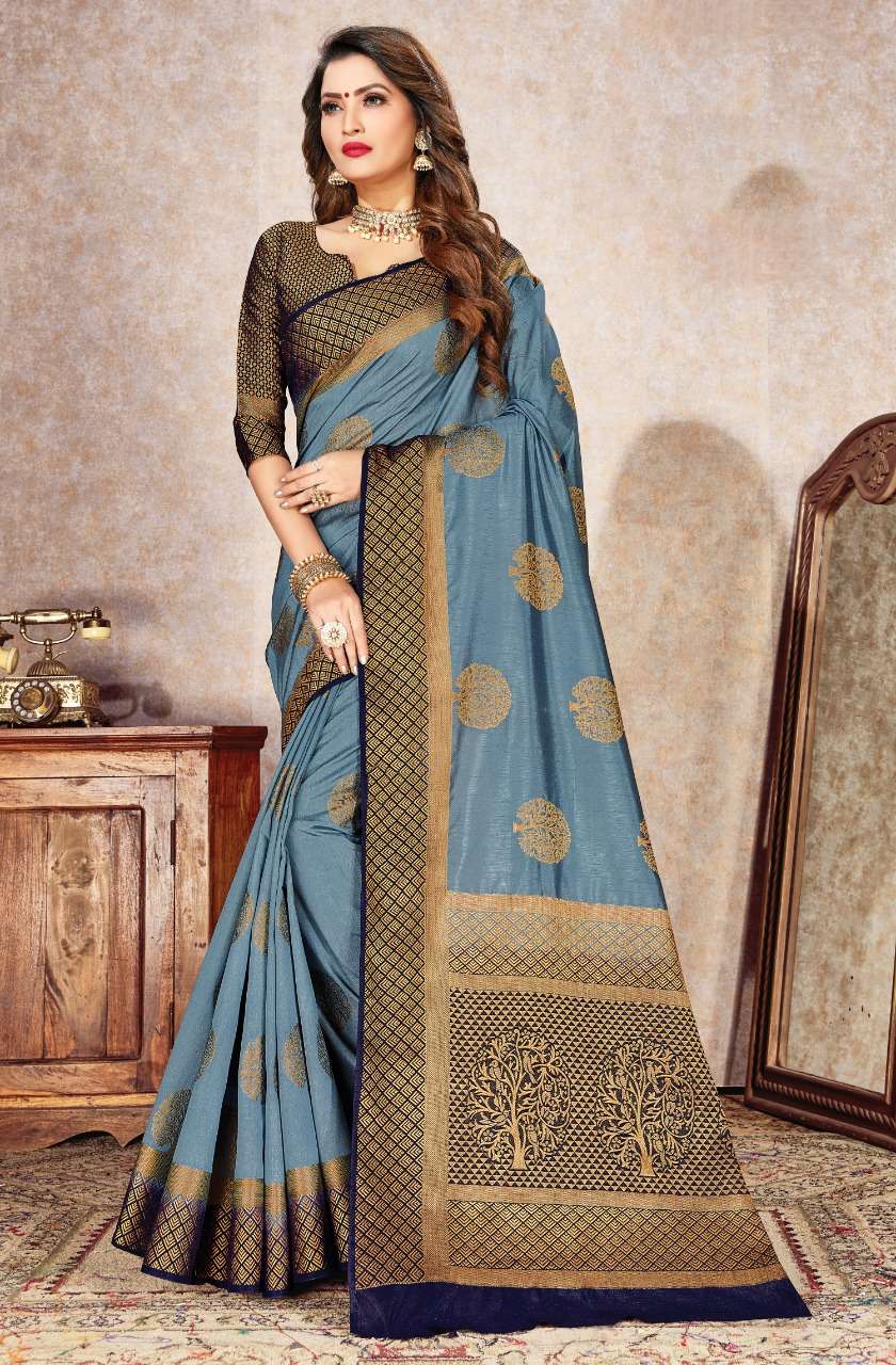 NILMANI BY SANGAM PRINTS 1001 TO 1006 SERIES INDIAN TRADITIONAL WEAR COLLECTION BEAUTIFUL STYLISH FANCY COLORFUL PARTY WEAR & OCCASIONAL WEAR SILK SAREES AT WHOLESALE PRICE