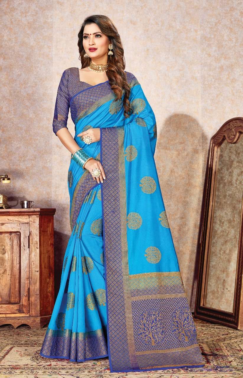 NILMANI BY SANGAM PRINTS 1001 TO 1006 SERIES INDIAN TRADITIONAL WEAR COLLECTION BEAUTIFUL STYLISH FANCY COLORFUL PARTY WEAR & OCCASIONAL WEAR SILK SAREES AT WHOLESALE PRICE