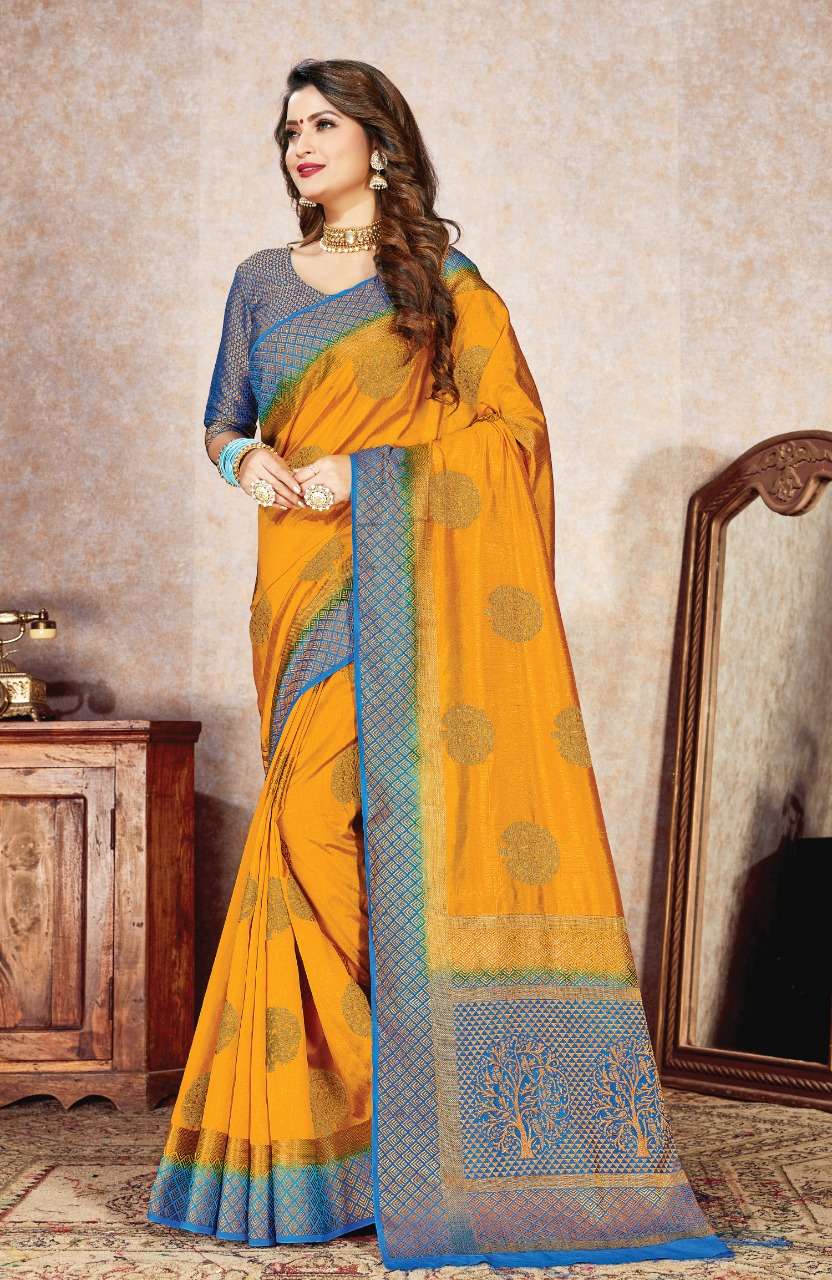 NILMANI BY SANGAM PRINTS 1001 TO 1006 SERIES INDIAN TRADITIONAL WEAR COLLECTION BEAUTIFUL STYLISH FANCY COLORFUL PARTY WEAR & OCCASIONAL WEAR SILK SAREES AT WHOLESALE PRICE