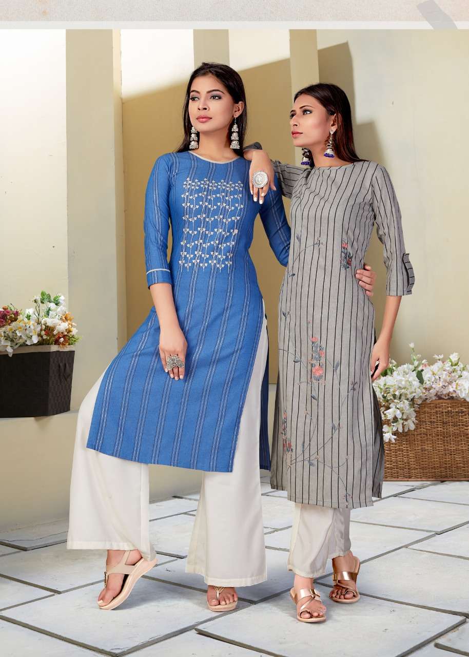ROMA BY SNAPSTYLE 525 TO 532 SERIES STYLISH FANCY BEAUTIFUL COLORFUL CASUAL WEAR & ETHNIC WEAR PREMIUM SOUTH WOVEN EMBROIDERED KURTIS AT WHOLESALE PRICE