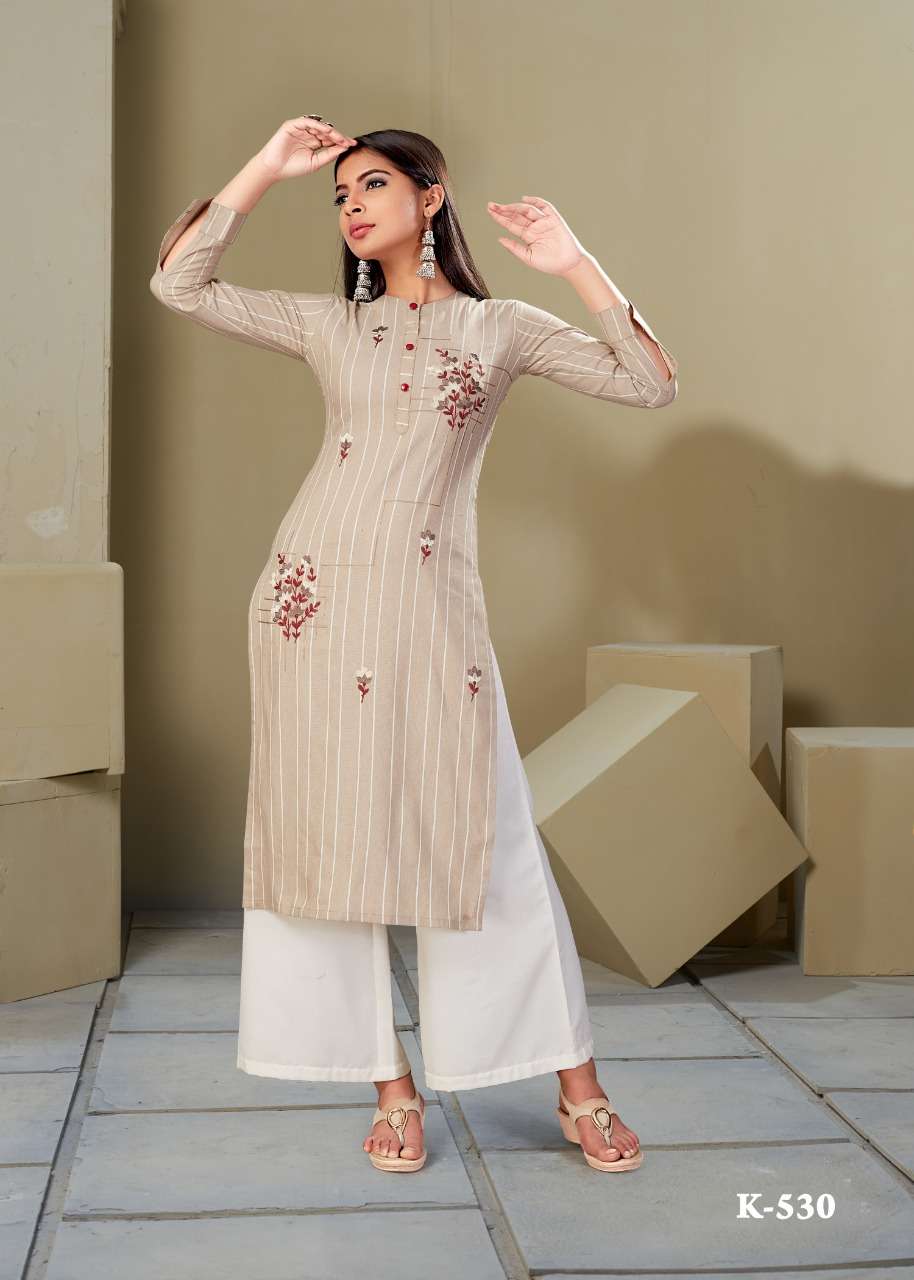 ROMA BY SNAPSTYLE 525 TO 532 SERIES STYLISH FANCY BEAUTIFUL COLORFUL CASUAL WEAR & ETHNIC WEAR PREMIUM SOUTH WOVEN EMBROIDERED KURTIS AT WHOLESALE PRICE