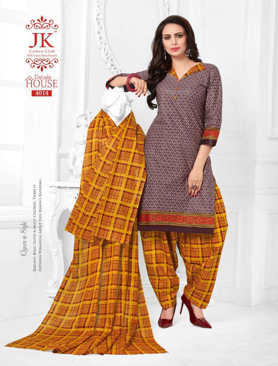 PATIYALA HOUSE VOL-4 BY JK COTTON CLUB 4001 TO 4020 SERIES BEAUTIFUL COLORFUL STYLISH PRETTY PARTY WEAR CASUAL WEAR OCCASIONAL WEAR COTTON PRINTED DRESSES AT WHOLESALE PRICE
