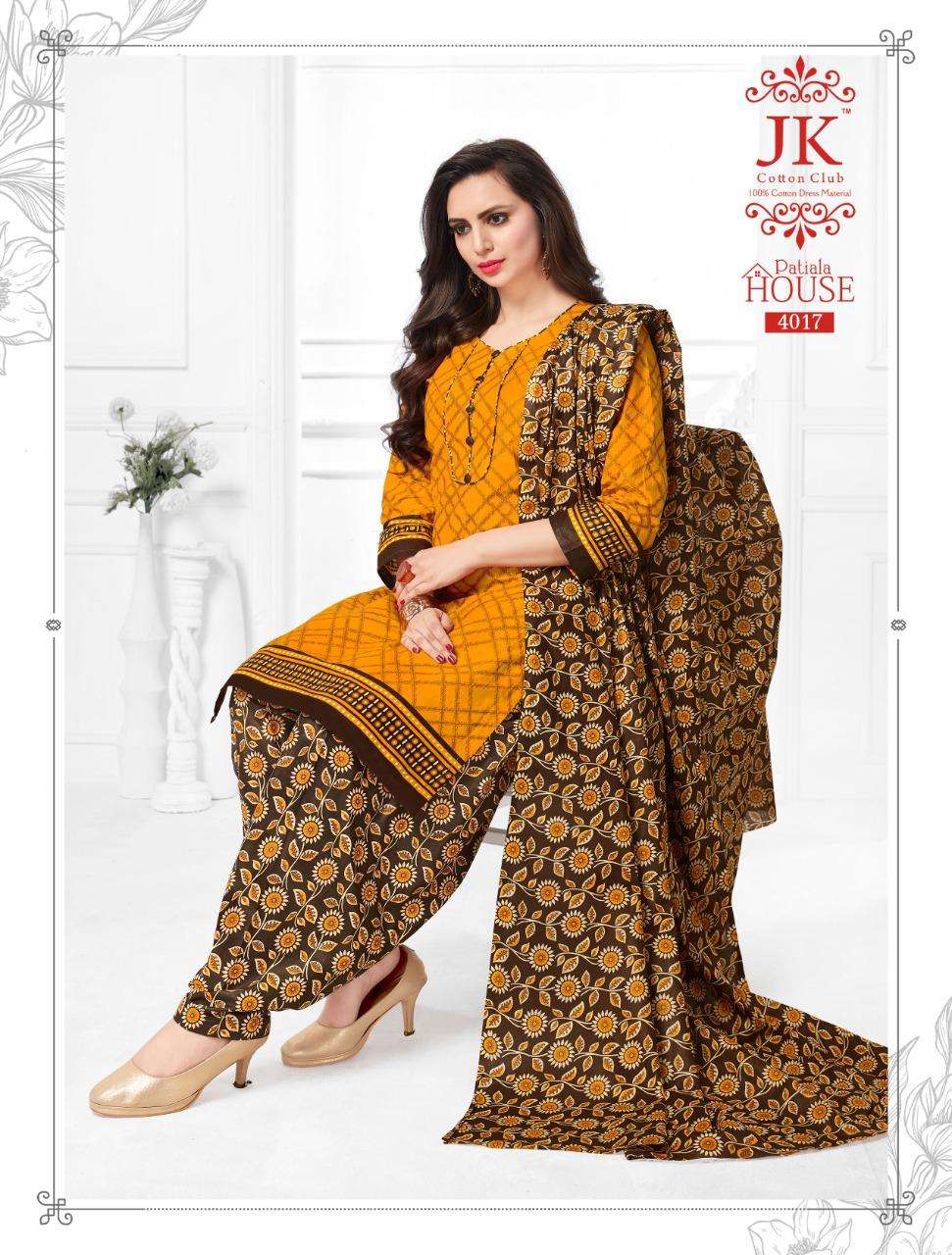 PATIYALA HOUSE VOL-4 BY JK COTTON CLUB 4001 TO 4020 SERIES BEAUTIFUL COLORFUL STYLISH PRETTY PARTY WEAR CASUAL WEAR OCCASIONAL WEAR COTTON PRINTED DRESSES AT WHOLESALE PRICE