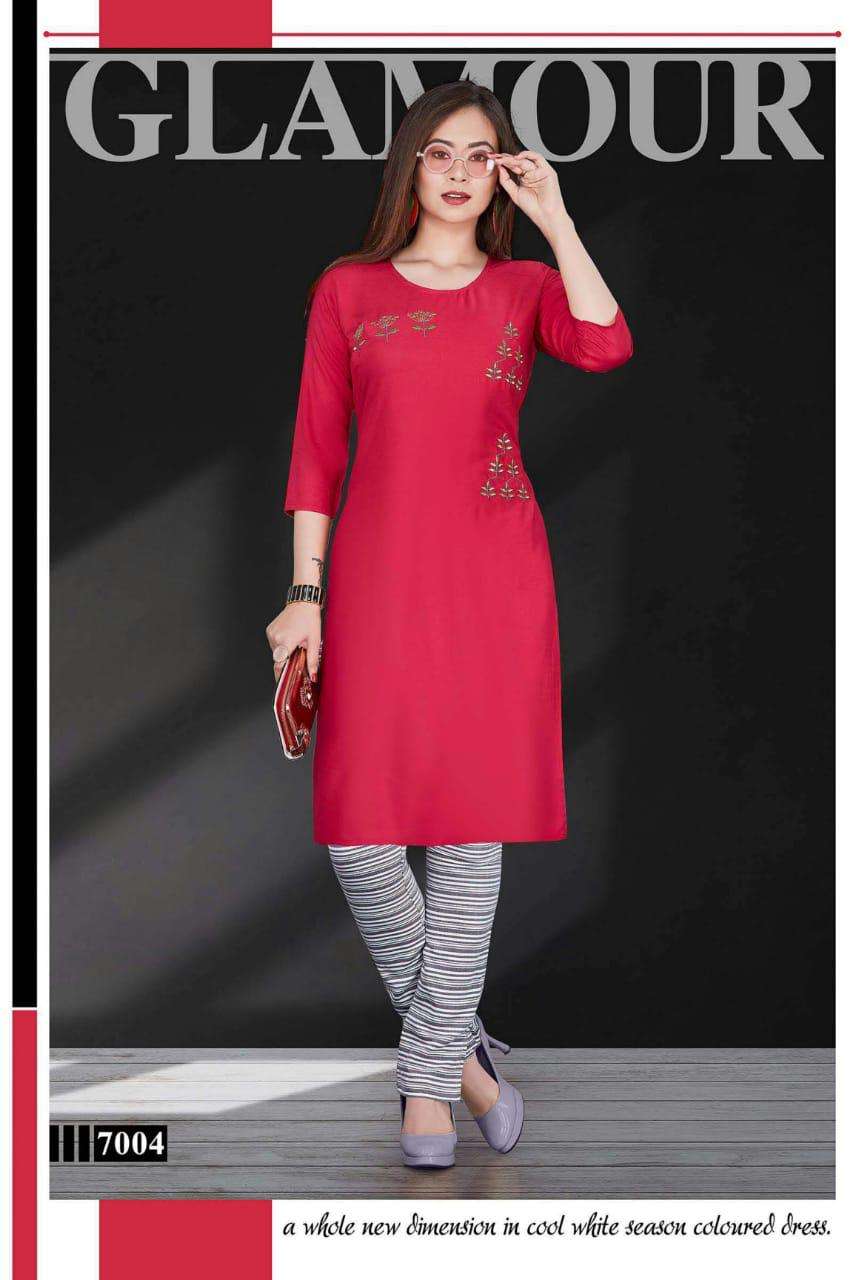 FROOTI BY SHRIYA 7001 TO 7008 SERIES BEAUTIFUL COLORFUL STYLISH FANCY CASUAL WEAR & ETHNIC WEAR & READY TO WEAR RAYON PRINTED KURTIS AT WHOLESALE PRICE
