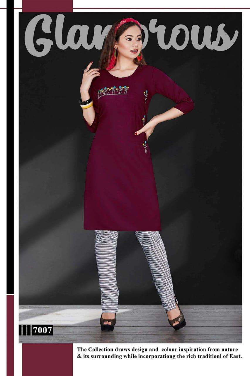 FROOTI BY SHRIYA 7001 TO 7008 SERIES BEAUTIFUL COLORFUL STYLISH FANCY CASUAL WEAR & ETHNIC WEAR & READY TO WEAR RAYON PRINTED KURTIS AT WHOLESALE PRICE