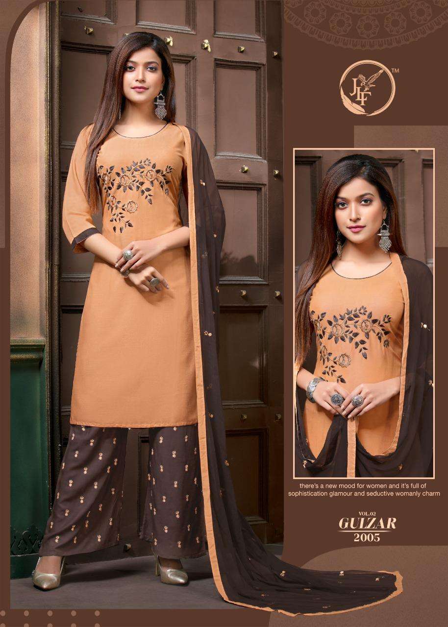 GULZAR VOL-2 BY JLF 2001 TO 2008 SERIES BEAUTIFUL COLORFUL STYLISH PRETTY PARTY WEAR CASUAL WEAR OCCASIONAL WEAR RAYON 14 KG PRINTED DRESSES AT WHOLESALE PRICE