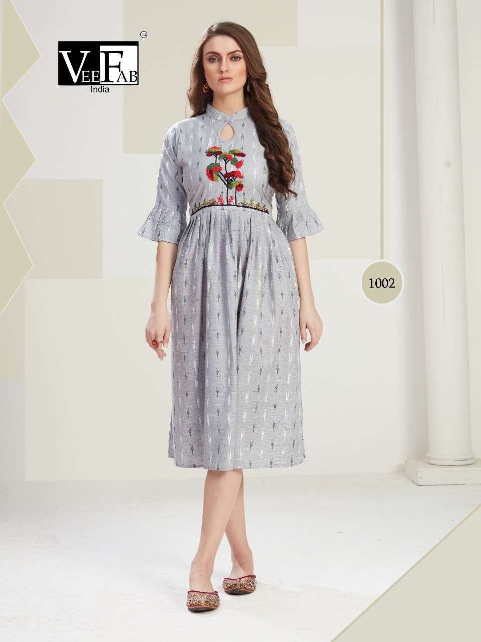 OUTLOOK BY VEE FAB 1001 TO 1005 SERIES BEAUTIFUL COLORFUL STYLISH FANCY CASUAL WEAR & ETHNIC WEAR & READY TO WEAR HEAVY SOUTH COTTON KURTIS AT WHOLESALE PRICE