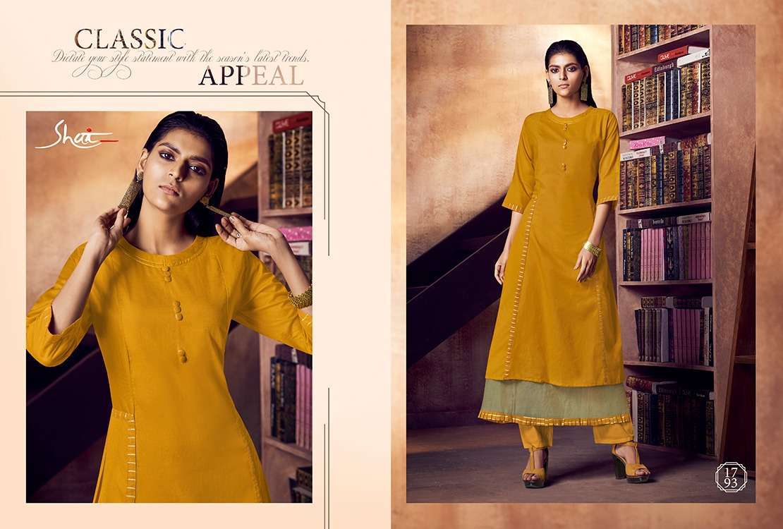 IMPRESSIVE NX BY SHAI 1791 TO 1795 SERIES BEAUTIFUL STYLISH COLORFUL FANCY PARTY WEAR & ETHNIC WEAR & READY TO WEAR PURE COTTON TOP DYED EMBROIDERY KURTIS AT WHOLESALE PRICE
