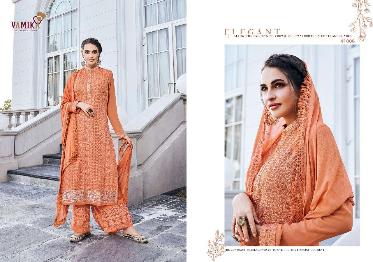 SIMONA VOL-2 BY VAAMIKA FASHION 41006 TO 41011 SERIES BEAUTIFUL PAKISTANI SUITS COLORFUL STYLISH FANCY CASUAL WEAR & ETHNIC WEAR REAL GEORGETTE DIGITAL EMBROIDERED DRESSES AT WHOLESALE PRICE