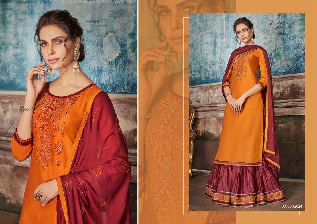 RUBY VOL-2 BY KAJREE FASHION 12021 TO 12026 SERIES BEAUTIFUL SUITS STYLISH FANCY COLORFUL PARTY WEAR & OCCASIONAL WEAR JAM SILK COTTON DRESSES AT WHOLESALE PRICE