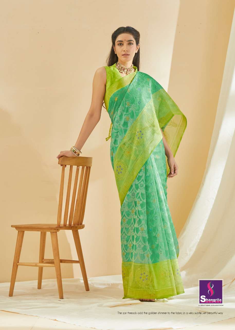 NAIRA VOL-2 BY SHANGRILA 52021 TO 52032 SERIES INDIAN TRADITIONAL WEAR COLLECTION BEAUTIFUL STYLISH FANCY COLORFUL PARTY WEAR & OCCASIONAL WEAR REACH BRASOO SAREES AT WHOLESALE PRICE
