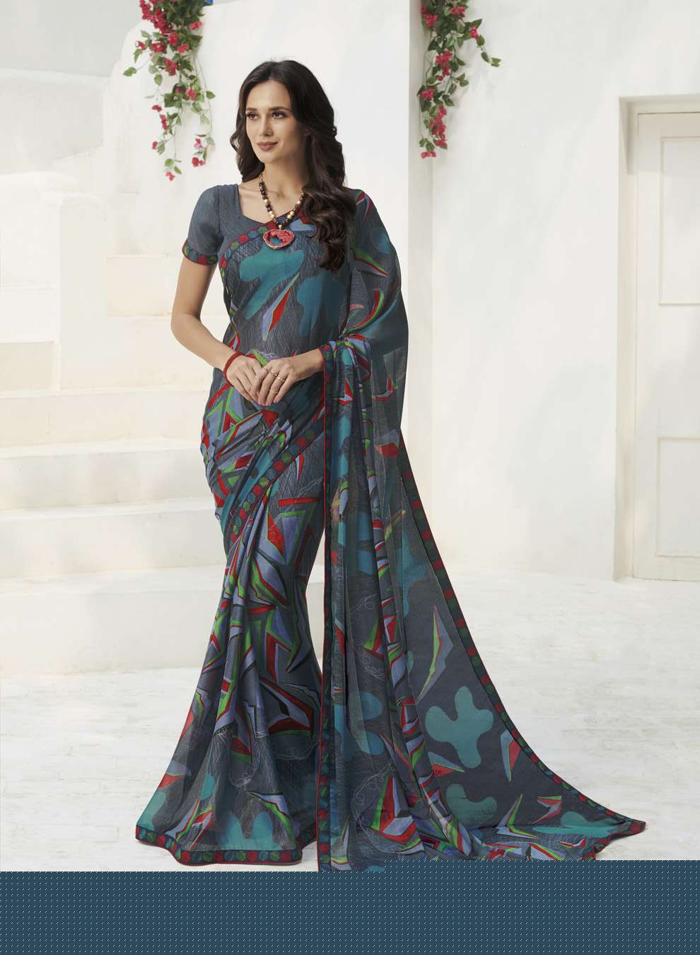 GAURI BY SUBHASH SAREES 10201 TO 10225 SERIES INDIAN TRADITIONAL WEAR COLLECTION BEAUTIFUL STYLISH FANCY COLORFUL PARTY WEAR & OCCASIONAL WEAR GEORGETTE/CHIFFON EMBROIDERED SAREES AT WHOLESALE PRICE