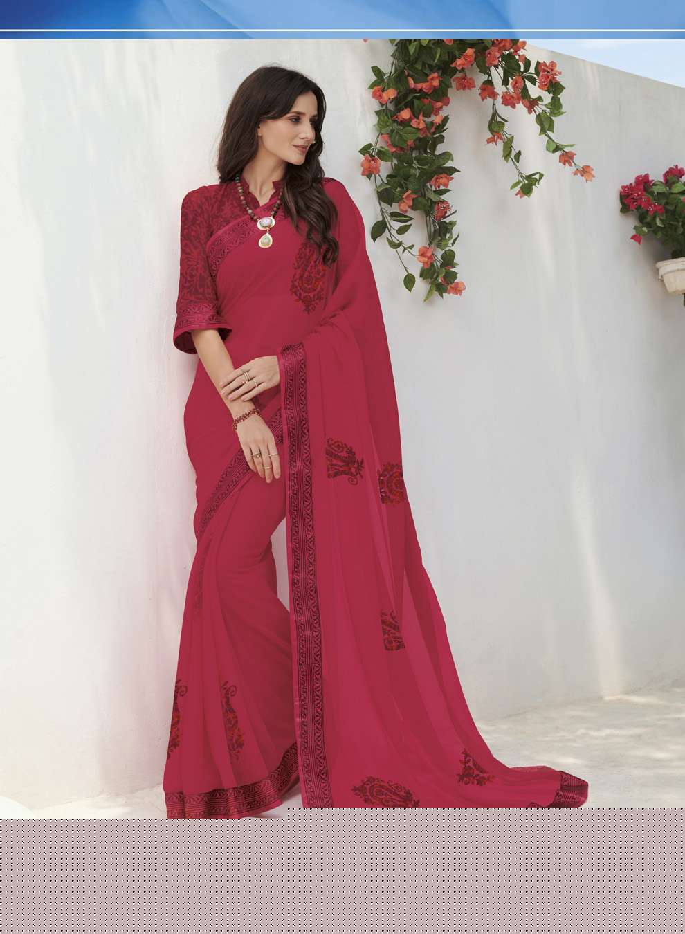 GAURI BY SUBHASH SAREES 10201 TO 10225 SERIES INDIAN TRADITIONAL WEAR COLLECTION BEAUTIFUL STYLISH FANCY COLORFUL PARTY WEAR & OCCASIONAL WEAR GEORGETTE/CHIFFON EMBROIDERED SAREES AT WHOLESALE PRICE