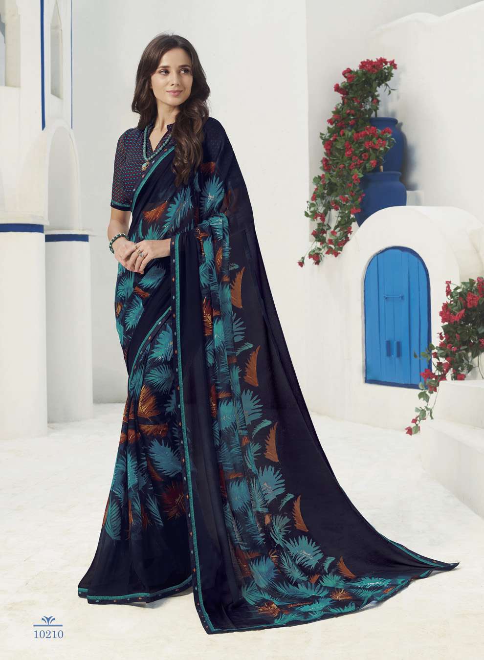 GAURI BY SUBHASH SAREES 10201 TO 10225 SERIES INDIAN TRADITIONAL WEAR COLLECTION BEAUTIFUL STYLISH FANCY COLORFUL PARTY WEAR & OCCASIONAL WEAR GEORGETTE/CHIFFON EMBROIDERED SAREES AT WHOLESALE PRICE