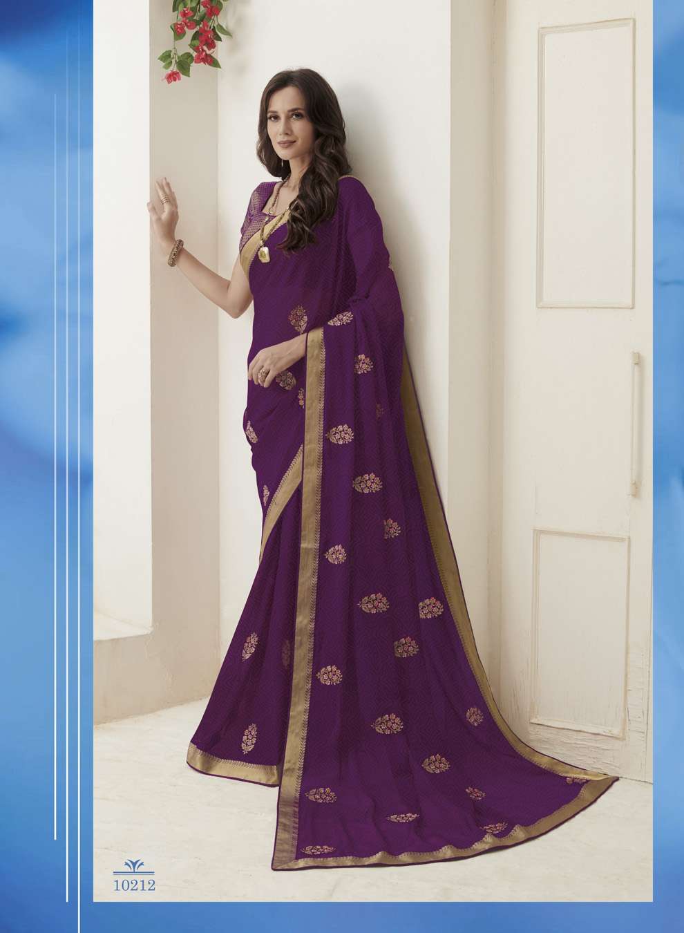GAURI BY SUBHASH SAREES 10201 TO 10225 SERIES INDIAN TRADITIONAL WEAR COLLECTION BEAUTIFUL STYLISH FANCY COLORFUL PARTY WEAR & OCCASIONAL WEAR GEORGETTE/CHIFFON EMBROIDERED SAREES AT WHOLESALE PRICE