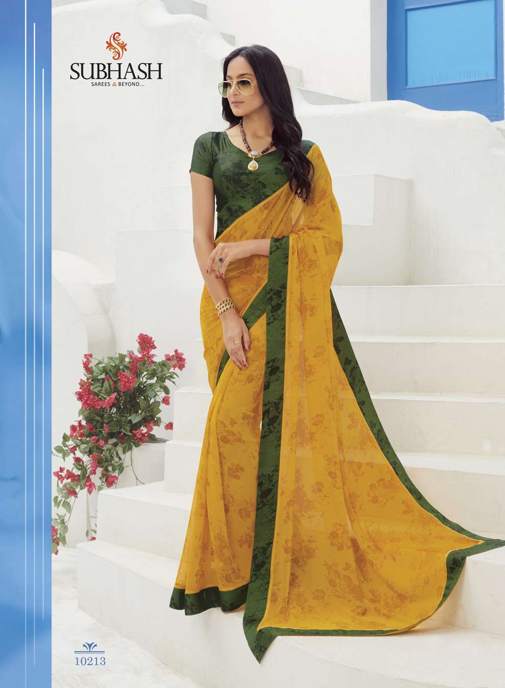GAURI BY SUBHASH SAREES 10201 TO 10225 SERIES INDIAN TRADITIONAL WEAR COLLECTION BEAUTIFUL STYLISH FANCY COLORFUL PARTY WEAR & OCCASIONAL WEAR GEORGETTE/CHIFFON EMBROIDERED SAREES AT WHOLESALE PRICE
