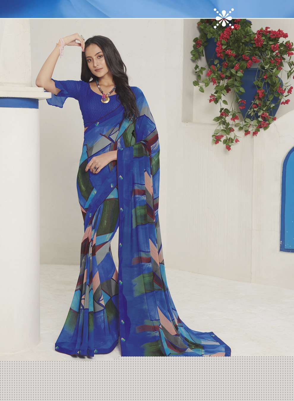 GAURI BY SUBHASH SAREES 10201 TO 10225 SERIES INDIAN TRADITIONAL WEAR COLLECTION BEAUTIFUL STYLISH FANCY COLORFUL PARTY WEAR & OCCASIONAL WEAR GEORGETTE/CHIFFON EMBROIDERED SAREES AT WHOLESALE PRICE