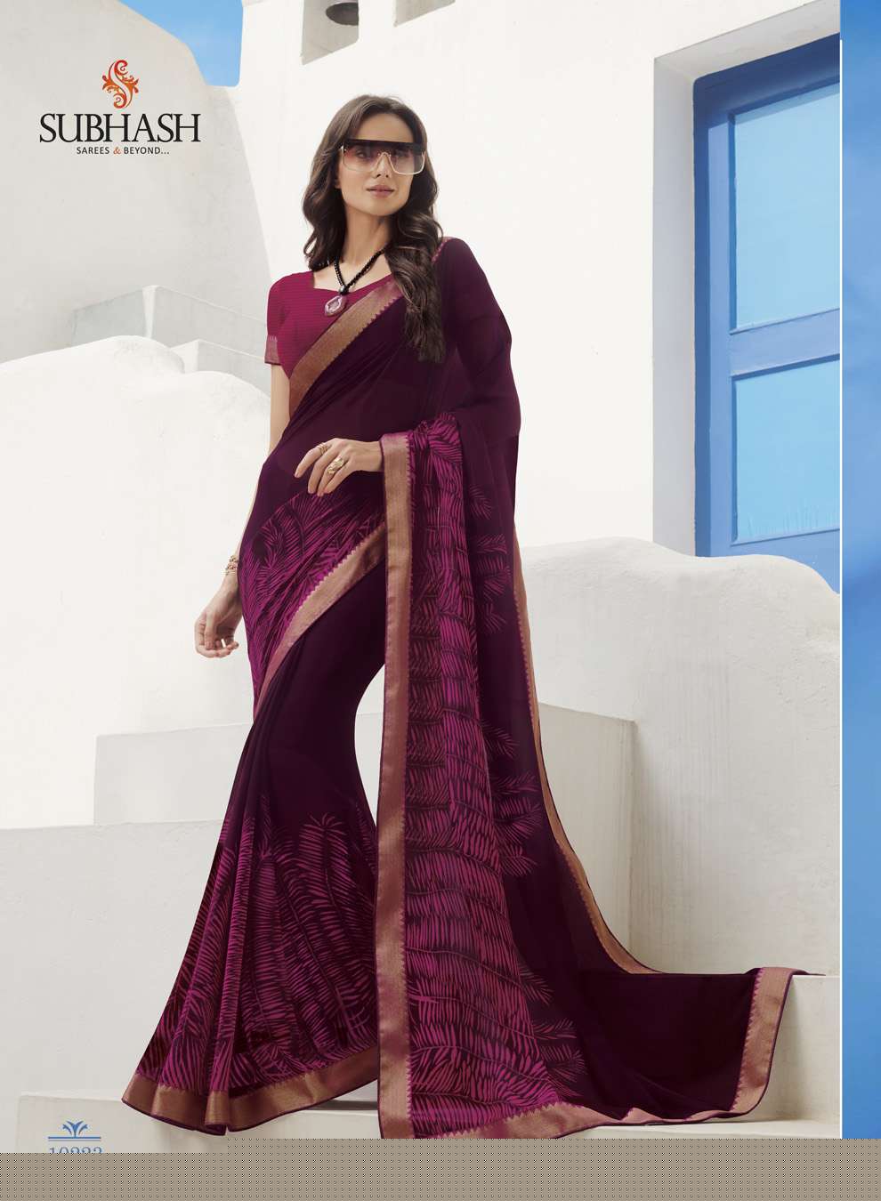 GAURI BY SUBHASH SAREES 10201 TO 10225 SERIES INDIAN TRADITIONAL WEAR COLLECTION BEAUTIFUL STYLISH FANCY COLORFUL PARTY WEAR & OCCASIONAL WEAR GEORGETTE/CHIFFON EMBROIDERED SAREES AT WHOLESALE PRICE
