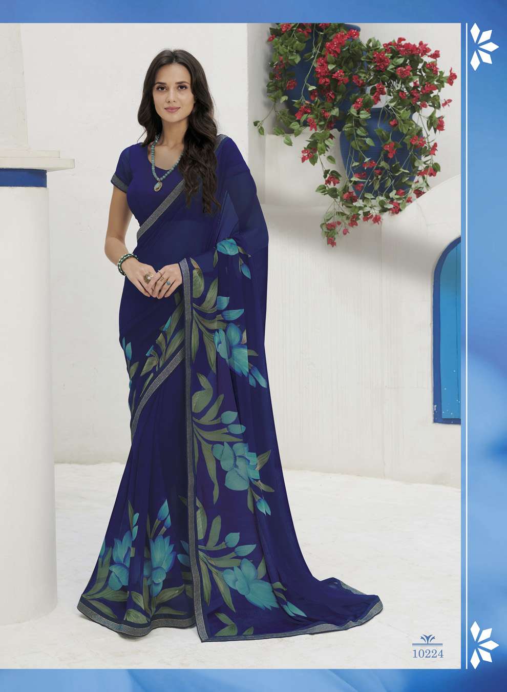 GAURI BY SUBHASH SAREES 10201 TO 10225 SERIES INDIAN TRADITIONAL WEAR COLLECTION BEAUTIFUL STYLISH FANCY COLORFUL PARTY WEAR & OCCASIONAL WEAR GEORGETTE/CHIFFON EMBROIDERED SAREES AT WHOLESALE PRICE