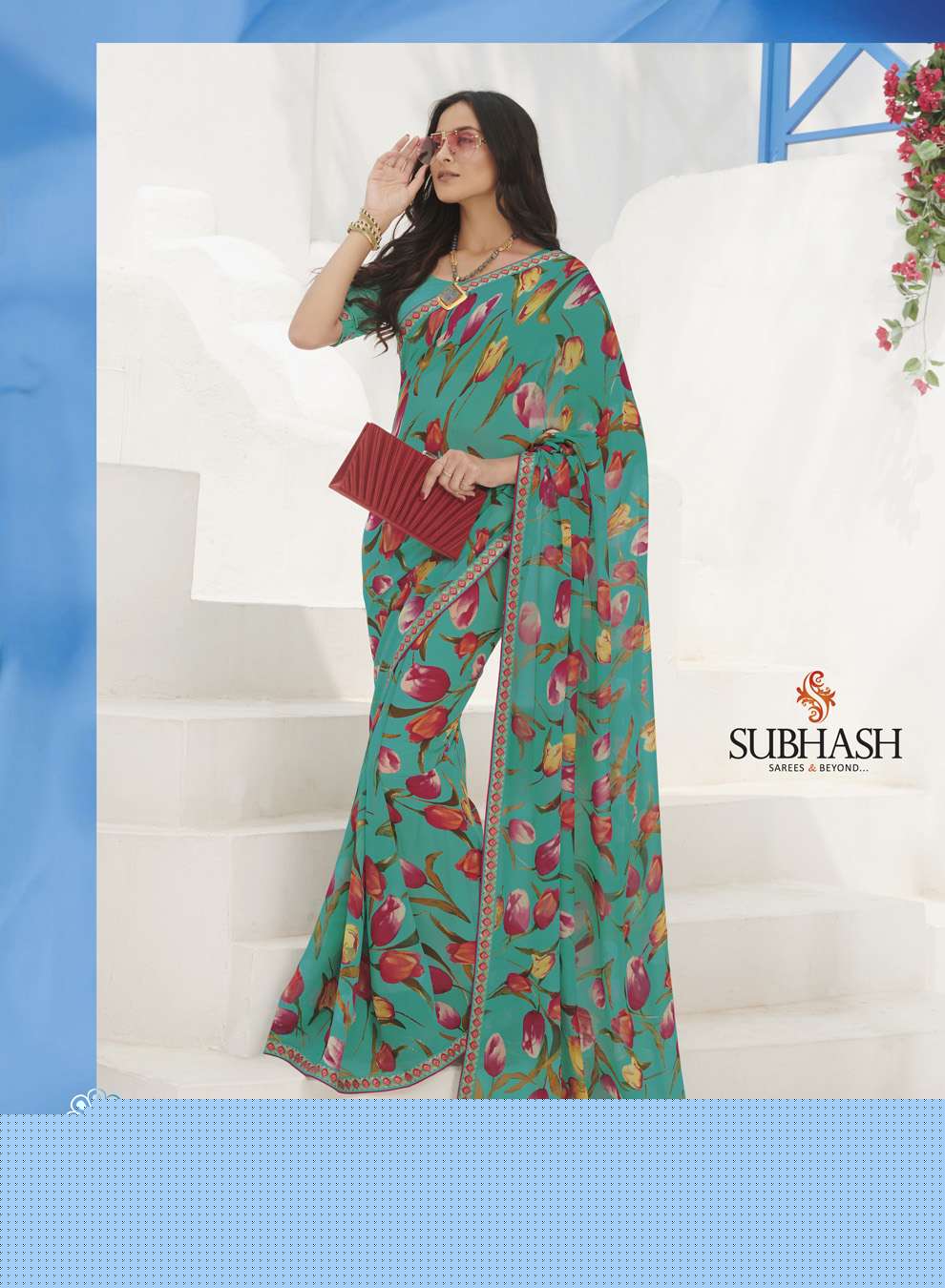 GAURI BY SUBHASH SAREES 10201 TO 10225 SERIES INDIAN TRADITIONAL WEAR COLLECTION BEAUTIFUL STYLISH FANCY COLORFUL PARTY WEAR & OCCASIONAL WEAR GEORGETTE/CHIFFON EMBROIDERED SAREES AT WHOLESALE PRICE