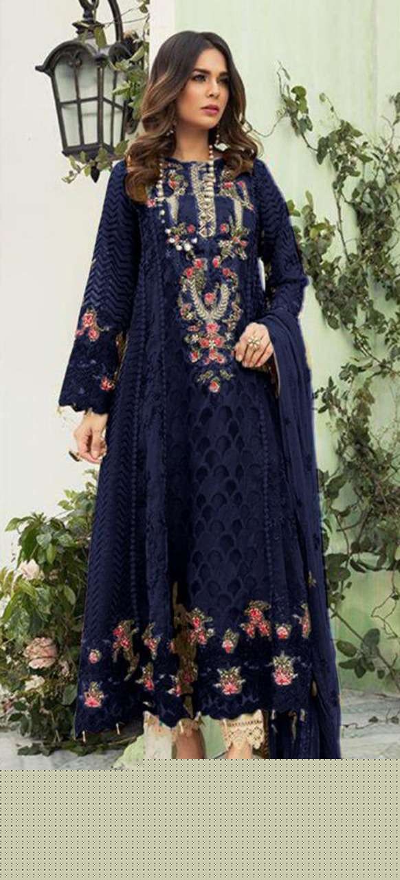 SNEHA BY AB 01 TO 12 SERIES BEAUTIFUL PAKISTANI SUITS COLORFUL STYLISH FANCY CASUAL WEAR & ETHNIC WEAR FAUX GEORGETTE WITH EMBROIDERY DRESSES AT WHOLESALE PRICE