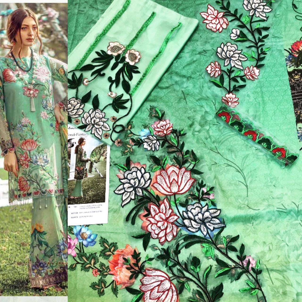 FLORAL FANTSAY BY AL-SAFA 1001 TO 1002 SERIES BEAUTIFUL PAKISTANI SUITS COLORFUL STYLISH FANCY CASUAL WEAR & ETHNIC WEAR LUXURY LAWN COTTON DIGITAL PRINT WITH EMBROIDERY DRESSES AT WHOLESALE PRICE