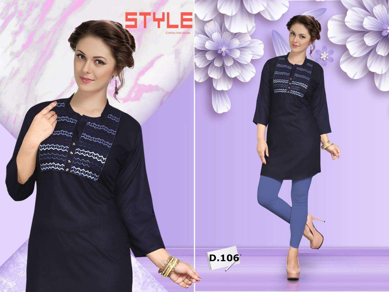 KANIKA BY HONEY 101 TO 110 SERIES BEAUTIFUL STYLISH FANCY COLORFUL CASUAL WEAR & ETHNIC WEAR & READY TO WEAR 140 GM RAYON PRINTED KURTIS AT WHOLESALE PRICE