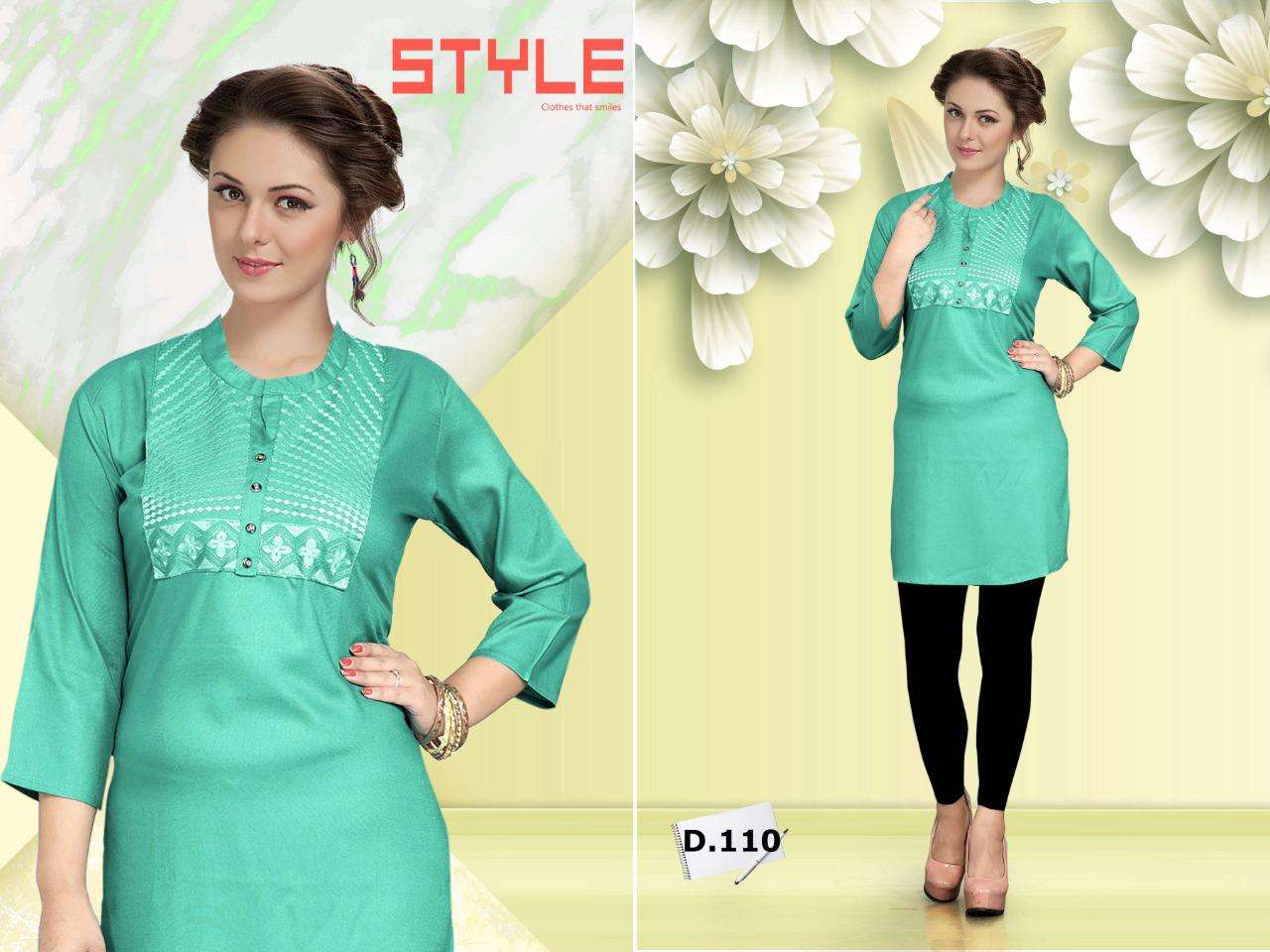 KANIKA BY HONEY 101 TO 110 SERIES BEAUTIFUL STYLISH FANCY COLORFUL CASUAL WEAR & ETHNIC WEAR & READY TO WEAR 140 GM RAYON PRINTED KURTIS AT WHOLESALE PRICE