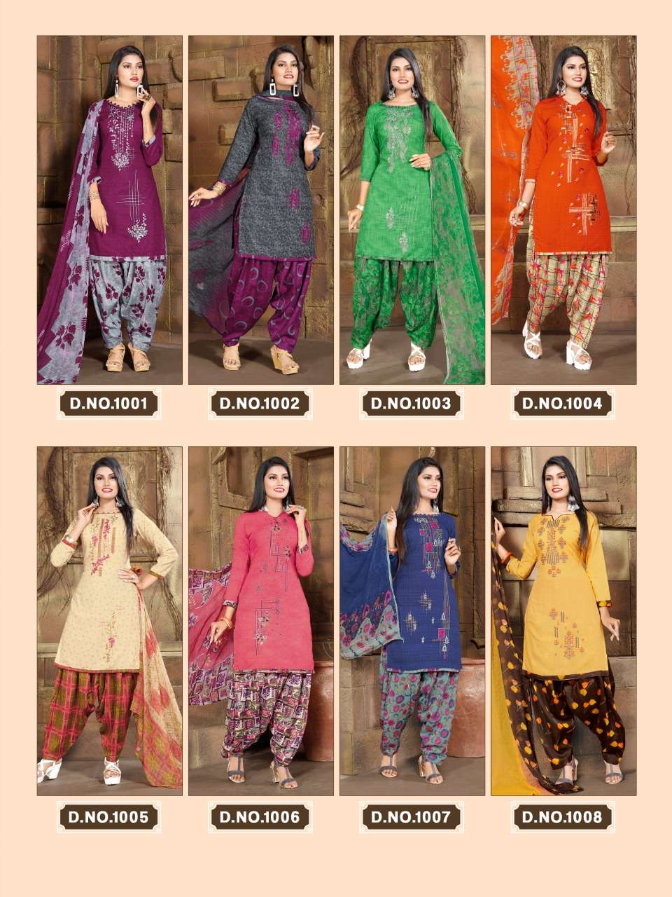 BEHTI BY JLF 1001 TO 1008 SERIES BEAUTIFUL PATIYALA SUITS STYLISH FANCY COLORFUL PARTY WEAR & OCCASIONAL WEAR COTTON PRINTED DRESSES AT WHOLESALE PRICE