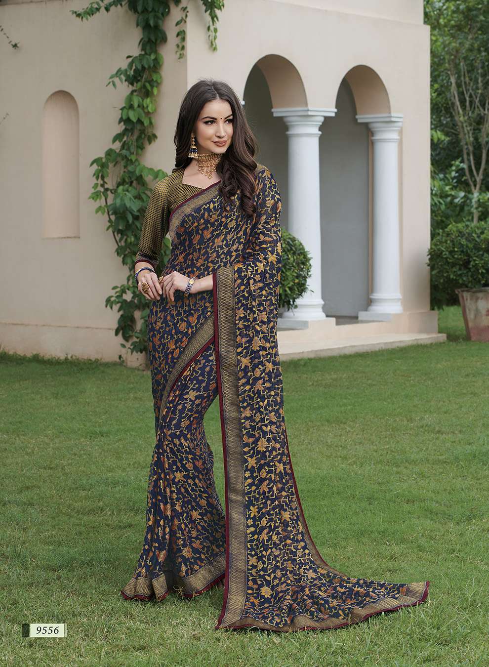 TEMPTATION VOL-227 BY SUBHASH SAREES 9551 TO 9562 SERIES INDIAN TRADITIONAL WEAR COLLECTION BEAUTIFUL STYLISH FANCY COLORFUL PARTY WEAR & OCCASIONAL WEAR GEORGETTE/CHIFFON/BRASSO SAREES AT WHOLESALE PRICE
