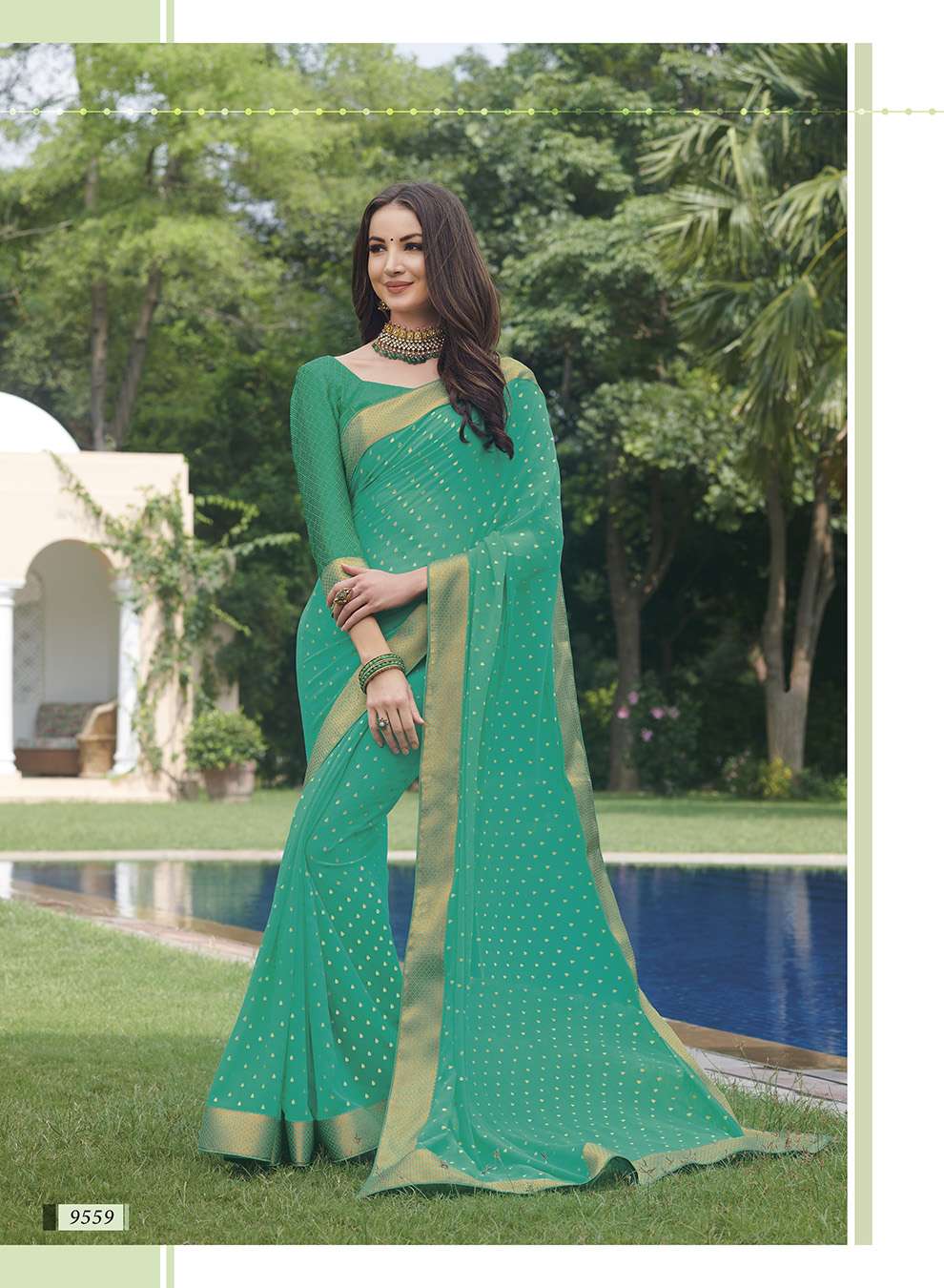 TEMPTATION VOL-227 BY SUBHASH SAREES 9551 TO 9562 SERIES INDIAN TRADITIONAL WEAR COLLECTION BEAUTIFUL STYLISH FANCY COLORFUL PARTY WEAR & OCCASIONAL WEAR GEORGETTE/CHIFFON/BRASSO SAREES AT WHOLESALE PRICE