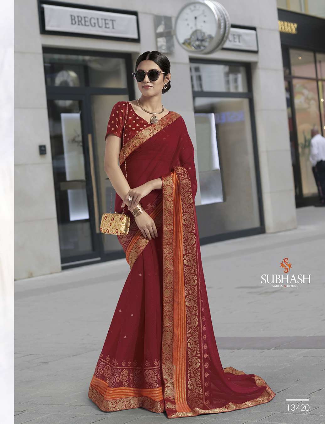 VINTAGE VOL-9 BY SUBHASH SAREES 13401 TO 13428 SERIES INDIAN TRADITIONAL WEAR COLLECTION BEAUTIFUL STYLISH FANCY COLORFUL PARTY WEAR & OCCASIONAL WEAR COTTON/SATIN/BRASSO SAREES AT WHOLESALE PRICE