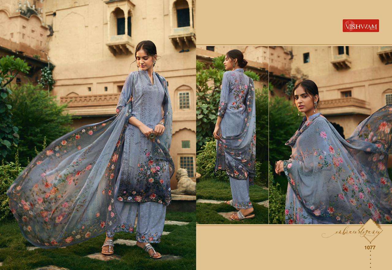 CAFE LATTE VOL-8 BY VISHWAM FABRICS 1075 TO 1078 SERIES BEAUTIFUL SUITS STYLISH FANCY COLORFUL PARTY WEAR & OCCASIONAL WEAR CRAPE DIGITAL PRINTED DRESSES AT WHOLESALE PRICE