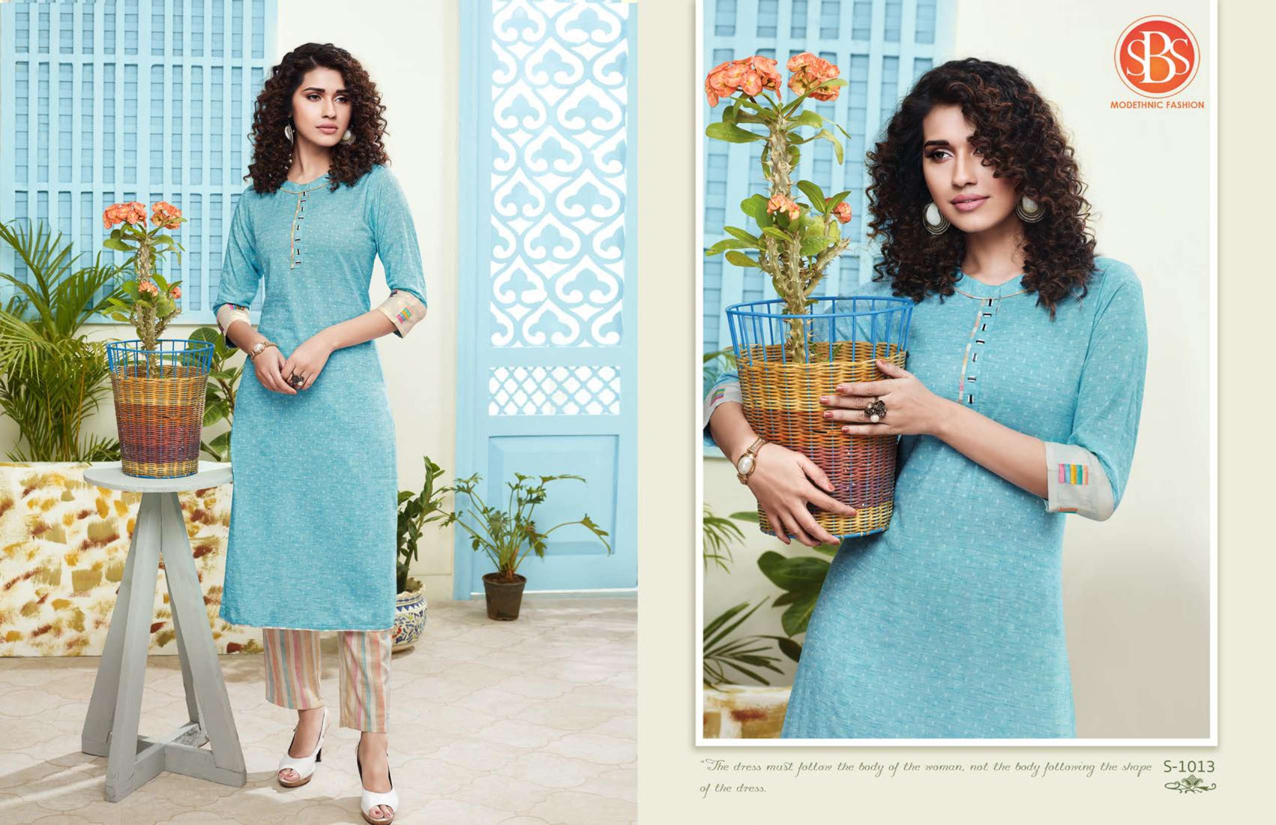 ANGEL BY SBS 1011 TO 1018 SERIES STYLISH FANCY BEAUTIFUL COLORFUL CASUAL WEAR & ETHNIC WEAR HANDLOOM/RAYON/COTTON KURTIS WITH BOTTOM AT WHOLESALE PRICE