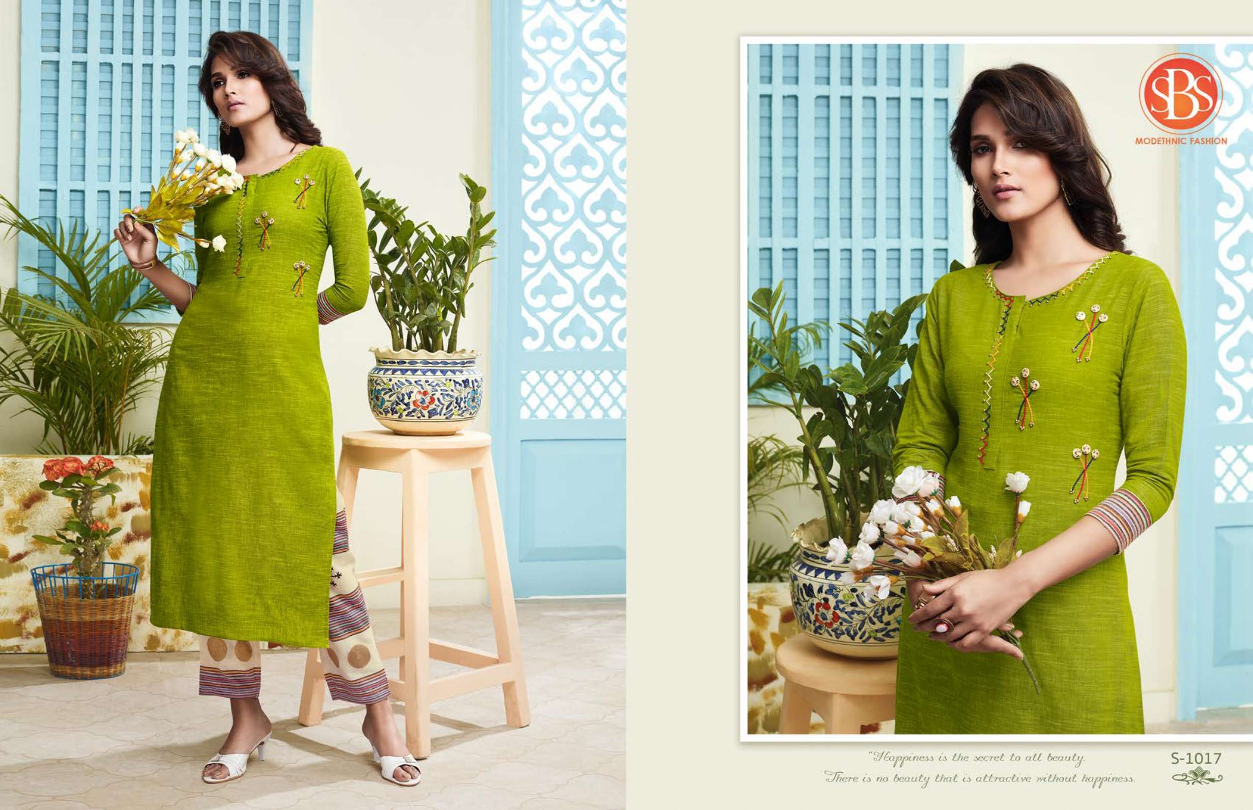 ANGEL BY SBS 1011 TO 1018 SERIES STYLISH FANCY BEAUTIFUL COLORFUL CASUAL WEAR & ETHNIC WEAR HANDLOOM/RAYON/COTTON KURTIS WITH BOTTOM AT WHOLESALE PRICE