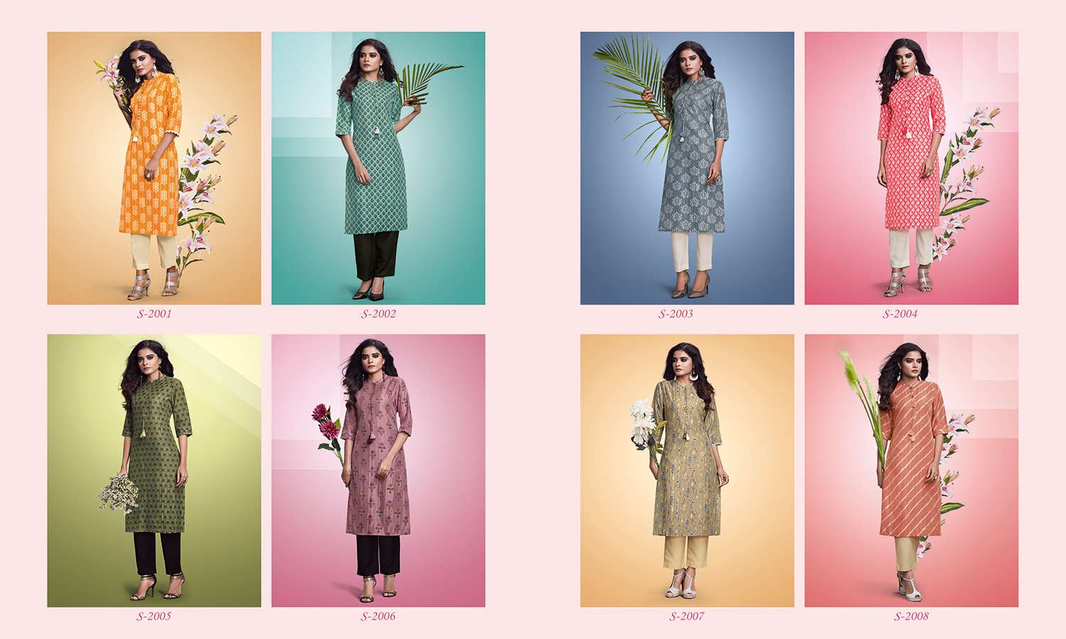 GRACE BY SBS 2001 TO 2008 SERIES STYLISH FANCY BEAUTIFUL COLORFUL CASUAL WEAR & ETHNIC WEAR MUSLIN LUREX KURTIS AT WHOLESALE PRICE