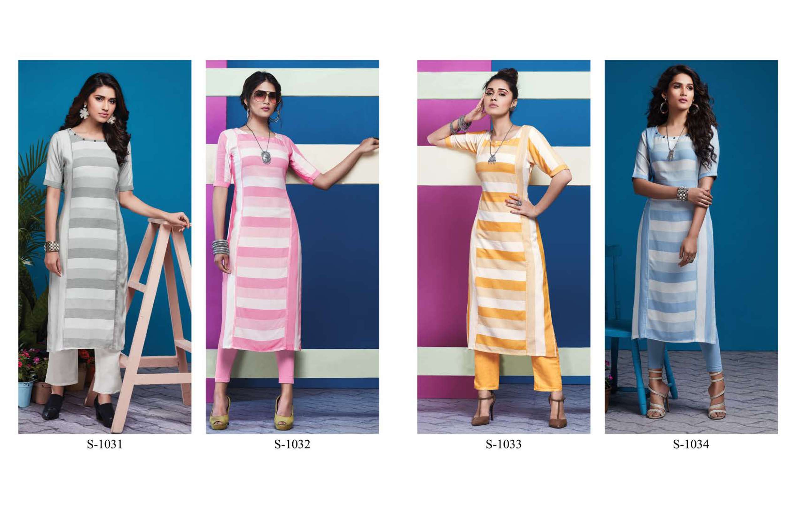 LEHER BY SBS 1031 TO 1034 SERIES STYLISH FANCY BEAUTIFUL COLORFUL CASUAL WEAR & ETHNIC WEAR US POLO KURTIS AT WHOLESALE PRICE